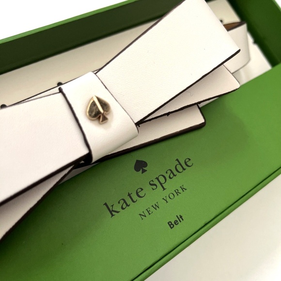 Kate Spade Bow Belt Off White S/M | Adjustable 3/4\